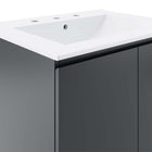 Modway Bryn 24" Wall-Mount Bathroom Vanity - Grey/White-Assembly Required