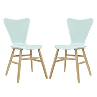 Modway Cascade Dining Chair - Light Blue - 2 Pack-Mid-Century Dining Side Chair