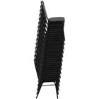 Flash Furniture HERCULES Trapezoidal Back Stacking Banquet Chair in Black Vinyl - Black Frame-Stacks up to 10 Chairs High