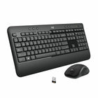 Logitech MK540 Wireless Keyboard and Mouse Combo for Windows - English-An instantly familiar experience, type with ease and comfort on this full-size wireless keyboard, featuring reduced noise, palm rest, spill-resistant design , adjustable tilt legs
