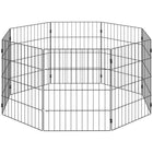 PawHut Foldable Metal Exercise Dog Playpen, Expandable Pet Fence - 8 Panels-Freely shape the eight panels to fit your living room or yard