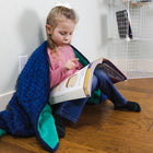 Bouncyband Soft Fleece Weighted Sensory Blanket for Kids - 7 lb Small - 56" x 36"-Optimal for kids 40-70 lbs.