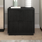 Hudson&Canal Yarden 24" Nightstand - Black Grain-Product Dimensions: 15.75" L x 23.63" W x 23.5" H