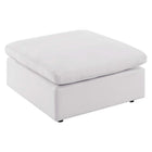 Modway Commix Overstuffed Outdoor Patio Ottoman - White-Outdoor Patio Ottoman