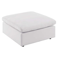 Modway Commix Overstuffed Outdoor Patio Ottoman - White-Outdoor Patio Ottoman