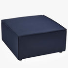 Modway Saybrook Outdoor Patio Upholstered Sectional Sofa Ottoman - Navy-Water and UV-Resistant Upholstery