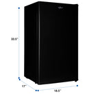 Koolatron Compact Fridge with Freezer - 3.2 cu ft - Black-Full-width freezer compartment