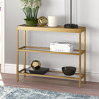 Hudson&Canal Alexis 36"W Console Table - Brass-Features easy assembly