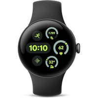 Google Pixel Watch 3 - 41 mm - Bluetooth/Wi-Fi - Matte Black Case - Obsidian Band-Bigger display, Brighter screen: Twice as bright, 10% more display and more responsive than before - the Actual screen is designed to make it easy to see your stats and info