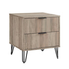 Manhattan Comfort DUMBO 20.07" Modern 2-Drawer Nightstand - Rustic Grey-17.73" L x 20.07" W x 21.65" H