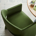 Modway Talia Performance Velvet Dining Armchair - Moss Green-Fixed Padded Seat/Backrest