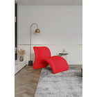 Manhattan Comfort Rosebud 30.3" Modern Wool Blend Upholstered Accent Chair - Red - 2 Pack-Distinctive Abstract Modern Tongue Designed Accent Lounge Chair