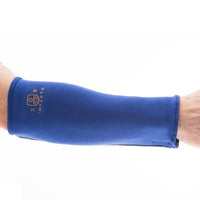 Impacto 805-10 Forearm Protector, Suede, Large-Made with layered padding, knit elastic and suede leather, color grey and white