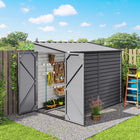 Outsunny 4.6' x 9' Steel Outdoor Storage Shed-Lock the door for security 
