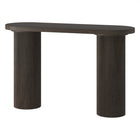 Hudson&Canal Isa Oval Fluted Console Table - 55" W - Brown Oak-Tabletop features a weight capacity of 50 lbs