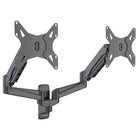 ShoppingAll Pneumatic Dual Gas Spring Dual Monitor Wall Mount - Black-Hold two 15"-32" monitors or TV that weigh 17.6lb/8kg or less each