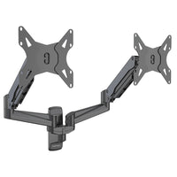 ShoppingAll Pneumatic Dual Gas Spring Dual Monitor Wall Mount - Black-Hold two 15"-32" monitors or TV that weigh 17.6lb/8kg or less each