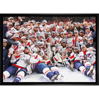 Washington Capitals 2018 Stanley Cup - Framed Canvas - 31" x 22"-Premium canvas print with gallery-wrapped edges