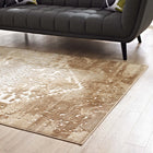 Modway Rosina Distressed Vintage Medallion Area Rug - 8 ft W x 10 ft L - Tan/Cream-Polypropylene / Chenille Yarn