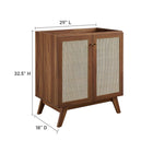 Modway Soma 30" Bathroom Vanity Cabinet - Walnut-Adjustable Shelf