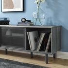 Modway Kurtis 67" TV and Vinyl Record Stand - Charcoal-Cable Management Holes