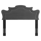 Modway Evangeline Performance Velvet Twin Headboard - Charcoal-Sturdy Construction