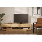 Nexera Rustik 72" TV Stand With 3-Drawers - Golden Maple-3 open storage spaces for electronic components