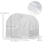 Outsunny Walk-in Tunnel Greenhouse PE Cover - 10' x 6.6' x 6.6' - Easy to control temperature and sunlight with roll-up doors 
 