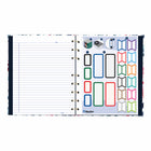 Blueline NotePro Fashion Collection Hardcover Notebook - 9-1/4" x 7-1/4" - Tranquil Blooms-Refillable with MiracleBind note pages