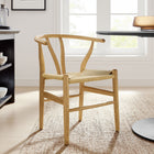 Modway Amish 29" Wood Dining Chair - Natural-Foot Bar Supports