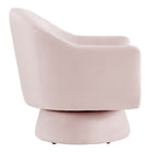 Modway Astral Performance Velvet Fabric and Wood Swivel Chair - Pink-Dense Foam Padding