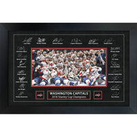Washington Capitals 2018 Stanley Cup Replica Signature Frame - Framed Print - 35" x 23"-Premium print framed