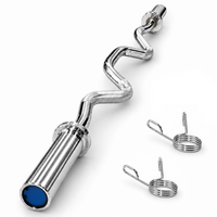 MotionGrey Olympic EZ Curl Bar for Strength Training - 120 cm - Silver-120 cm Olympic EZ curl bar designed for strength-training exercises