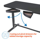 Motionwise M1 Glass Series Height Adjustable Electric Sit Stand Desk - 48" x 24" - with Single Tempered Glass Desktop - Ash-Hassle-Free Packaging: The Motionwise desk ships in a single box, simplifying both delivery and assembly, so you can start using it right away. No more waiting or shipping hassles