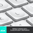 Logitech MX Keys Mini for Mac Minimalist Wireless Illuminated Keyboard - USB-C - Pale Grey-Perfect Stroke Typing with Smart Keys: Type on keys shaped for your fingertips, with voice to text Dictation, Mic Mute/Unmute, and Emoji keys