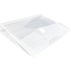 JAM Paper Plastic Envelopes with VELCRO Brand Closure, 2 Expansion, Letter Booklet, 9.75 x 13, Clear Poly, 12 Pack (218V2CL)-2" expansion