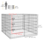 PawHut 36" H 8-Panel Dog Playpen-Double lock door for convenient entry/exist and ensures great safety 