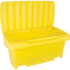 Aurora Tools Heavy-Duty Outdoor Salt and Sand Storage Container - Yellow - 24" H x 48" W x 24" D - 10 cu ft-Double-walled reinforced lid