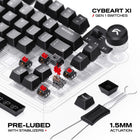 Cybeart Nighthawk 75 Lite TKL Wired RGB Gaming Keyboard - Black-High-speed wired USB delivers instant responsiveness with zero setup and uninterrupted power