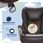 Serta Smart Layers Hensley Big and Tall Executive Chair - Brown-9