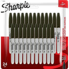 Sharpie Permanent Markers - Fine Tip - Black - 24 Pack-Permanent