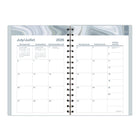 Staples 2026-2027 Marble Weekly/Monthly Academic Planner - 8-1/2" H x 5-1/2" W - Grey - Bilingual-Marble design poly cover