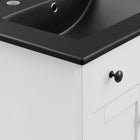 Modway Nantucket 24" Bathroom Vanity - White/Black-Soft-Close Doors