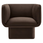 Modway Tate Performance Velvet Accent Chair - Chocolate Brown-Assembly Required