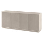 Hudson&Canal Alston 68"W Buffet Table - Alder White-The top has a weight capacity of 75 lbs, inside storage area can hold 20 lbs on each shelf