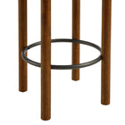 Modway Fable Boucle Fabric Counter Stools - Walnut Ivory - Set of 2-Assembly Required
