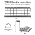 ShoppingAll Under Desk Cable Management Organizer Sturdy Metal Cable Tray - Black - 4 Pack-WHAT’S INCLUDED: 1x Cable Tray, 10x Cable Ties, 5x M5*15 screws, 5x 18*6.2*1 washers are included in the package, a screwdriver/ electric drill recommended for installation.