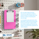Davis Group Transparent Clipboards - Letter Size - 9" W x 12" H - Pink - 6 Pack-clipboards feature a durable metal clip