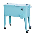 Permasteel 80 Quart Patio Cooler - Turq-Powder Coated Steel Construction
