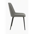 Nicer Interior Fabric Metal Leg Side Chairs - Grey - Set of 4-High-density foam for long-lasting comfort